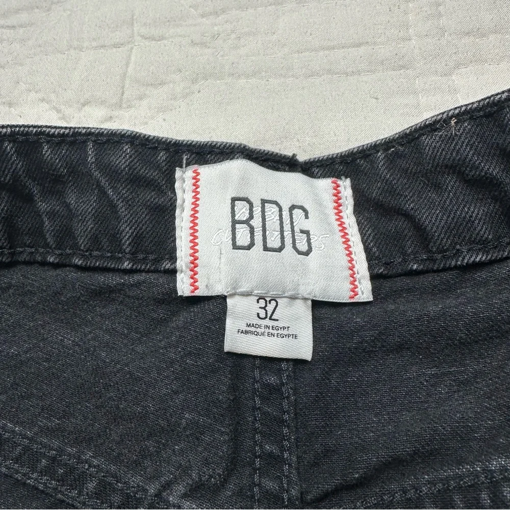 Washed Black Denim Shorts | High-Rise Relaxed Vintage-Style · BDG - Picture 5 of 13